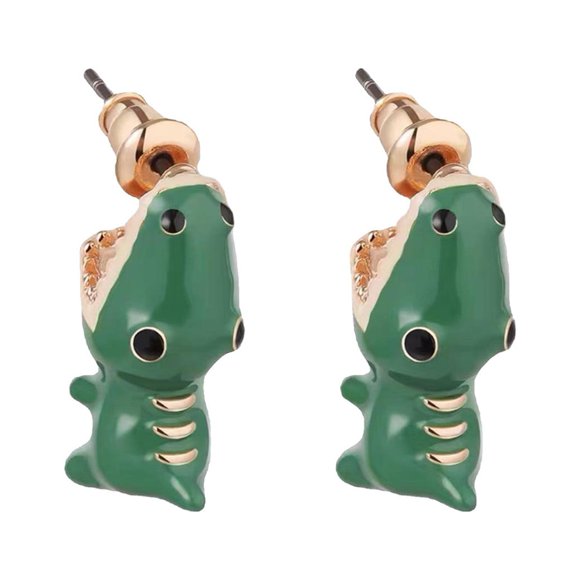 Hearth & Gear Animal 3D Pierced Small Earrings Design Animal Cartoon Earrings Cute Dinosaurs Earrings Earrings for Women Piercing Earrings Long Post Earrings Thick Earlobes Earrings Packs for Women 6