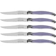 thumbnail image 1 of Cuchillo para Uso Comercial LaguiolePurple 5 pzas 23 cm Morado Acero Inoxidable Cuchillo para carne., 1 of 4