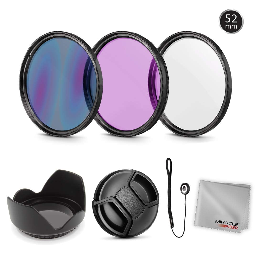 Photo 1 of Zeikos 52MM Multi-Coated UV-CPL-FLD Professional Lens Filter Kit, Tulip Flower Lens Hood, Lens Cap and Lens Cap Keeper with Pouch and Miracle Fiber Microfiber Cloth