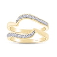 thumbnail image 2 of 1/5 Carat Round Cut Lab Created Moissanite Diamond Enhancer Guard For Engagement Wedding Ring In 14K Yellow Gold Plated 925 Sterling Silver (Color : G-H, Clarity : VVS1, 0.20 Cttw) Size - 8, 2 of 7