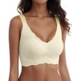 thumbnail image 2 of Cathalem Women's une Armature Fab Fit Bra Wireless Long-Line Convertible Style Réservoir Bralette, Beige XXL, 2 of 3