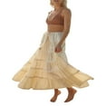 thumbnail image 3 of Jupes d'Été Fluides avec Cordon de Serrage Taille Haute pour Femmes, 3 of 5