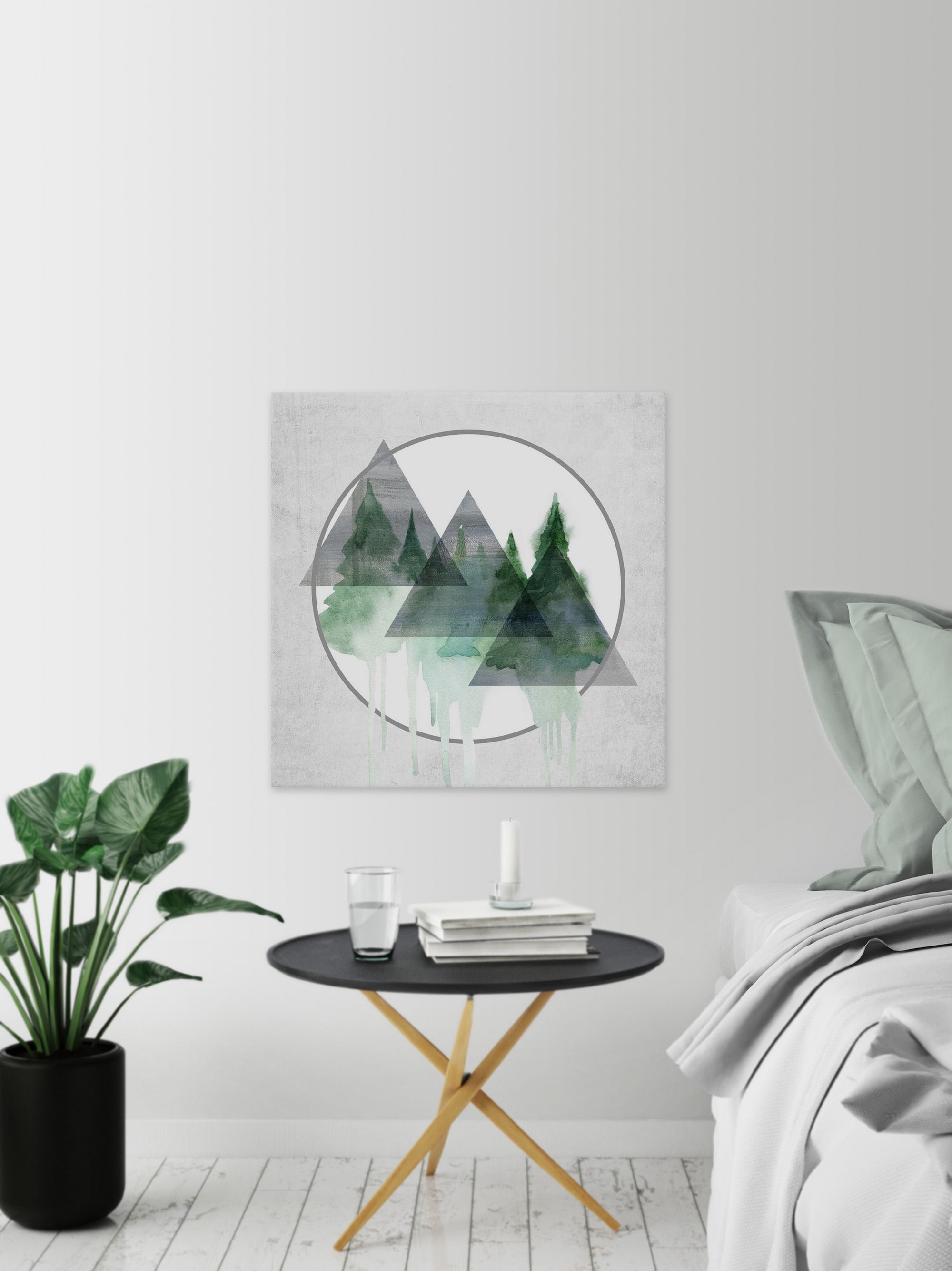 Forest Drips Painting Print on Wrapped Canvas
