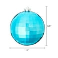 Shiny Turquoise Disco BallStyle Jumbo Shatterproof Round Christmas