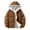 Coffee, variant on Men Coats Men's Fall Jacket Hooded Long Sleeved Zipper Pocket Outerwear Solid Color Warm Jacket Loose Fit Festival Tops Army Green