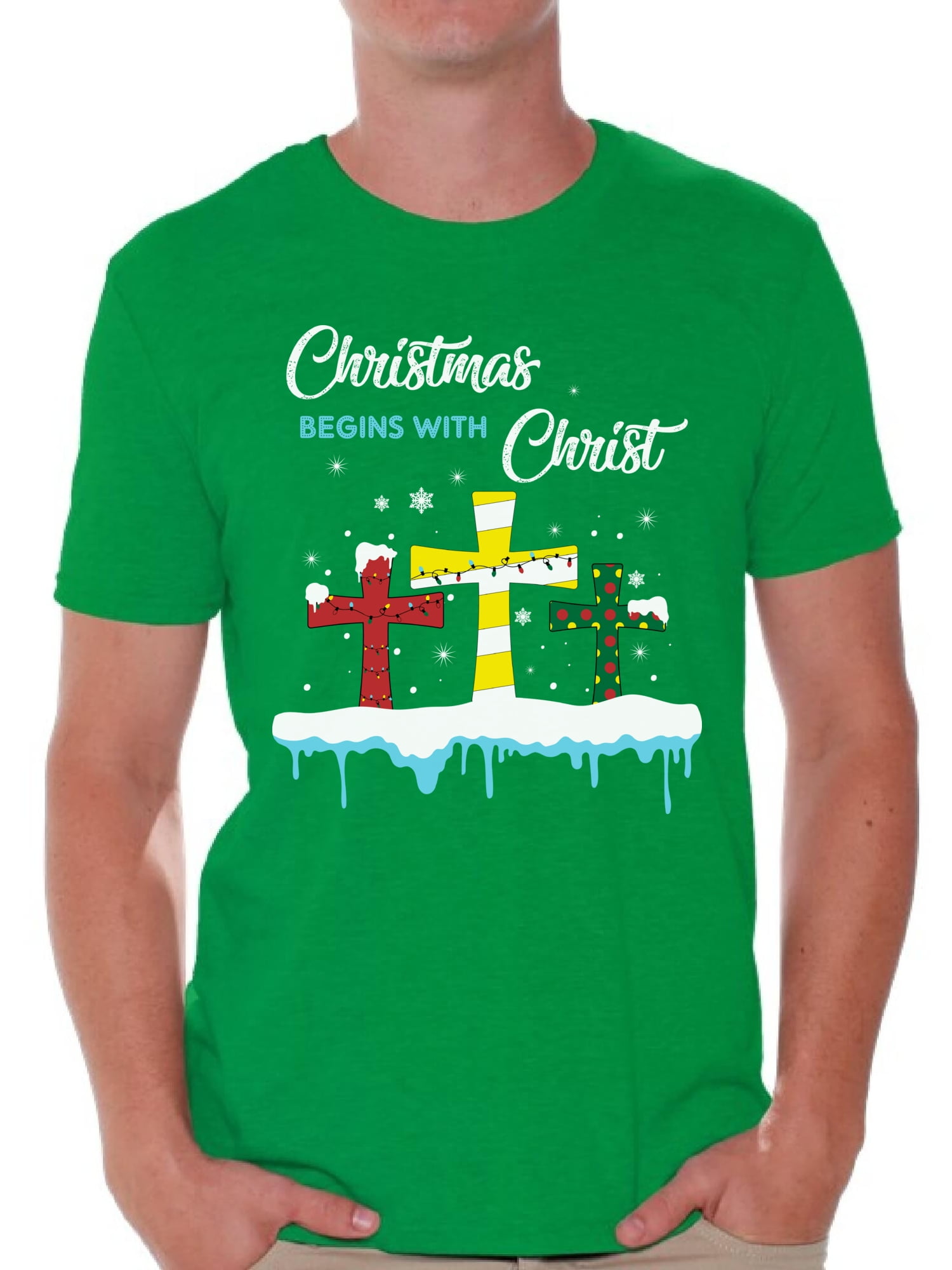 Christmas Begins with Christ Men Shirt Christian Shirt for Men Merry ...