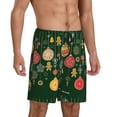 thumbnail image 2 of Kdxio Christmas Print Mens Sleep Shorts Bottoms Soft Comfy Pajama Wear Pants with Drawstring Pockets, 2 of 7