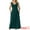 Dark Green, variant on Maxi Sleeveless V Neck Tie Waist Casual Long Dress S Dark Green