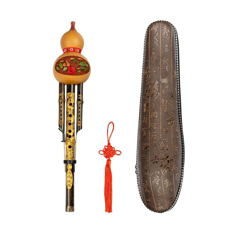 Handmade Traditional Musical Instrument C Key Gourd Flute for Beginner Gifts