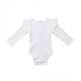 thumbnail image 1 of EYIIYE Baby Boy Girl Long Sleeve Romper Cotton Ruffled Bodysuit, 1 of 6