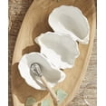 thumbnail image 3 of Mud Pie, White, Oyster Shaped Triple Dip and Serving Set, 10.25" x 5.5", 3 of 4