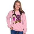 thumbnail image 5 of Betty Boop Cancer Picked Wrong Diva Women Crewneck Sweatshirt Brisco Brands 2X, 5 of 5