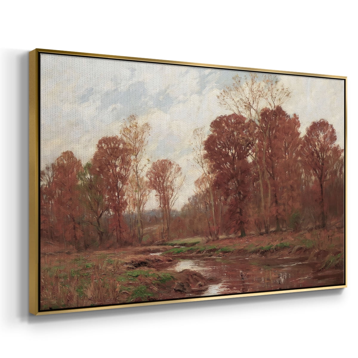 Vintage Landscape-CCCXXXIV By Wexford Home Framed in Gold Wood Gallery Wrapped Canvas 27 in. x 41 in.