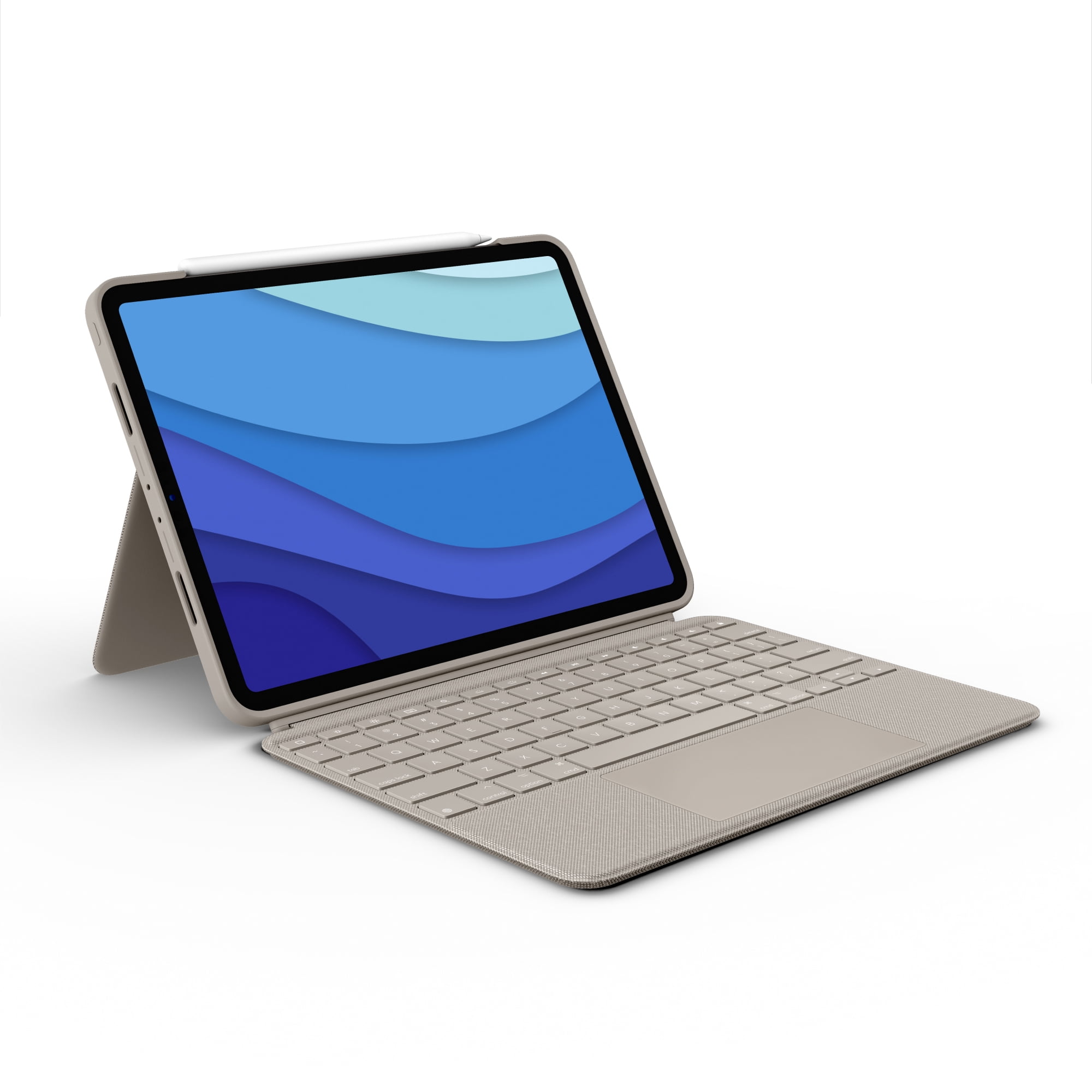 Logitech Combo Touch iPad Pro 11-inch (1st, 2nd, 3rd, 4th gen - 2018, 2020, 2021, 2022) Keyboard Case - Detachable Backlit Keyboard, Click-Anywhere Trackpad , Sand