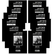Studio 500, 8 by 10-inch Snap in Snap Out Wall and Tabletop Slim Photo Frames, Black, 12-pack