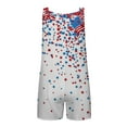 thumbnail image 5 of Girls' Casual Comfortable And Breathable Independence Day Print Jumpsuit, 5 of 5