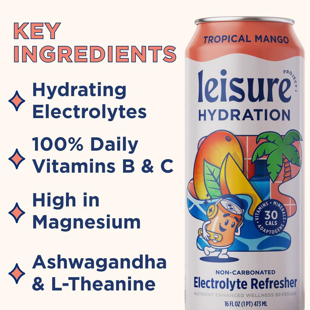 (Pack Of 12) Leisure Project Beverage Tropical Mango Refresher 16 Fo