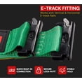 thumbnail image 4 of 4 Pack 2" x 16' Green E-Track Ratchet Tie Down Straps, 1,500 lbs WLL, 4,500 lbs BS, Spring-Loaded Double Stud E-Fittings for Enclosed Trailers & Trucks, Padded Handles & Storage Bag, 4 of 17