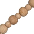 thumbnail image 3 of Vickerman 5' Green Felt Tree and Natural Wood Bead Garland., 3 of 4