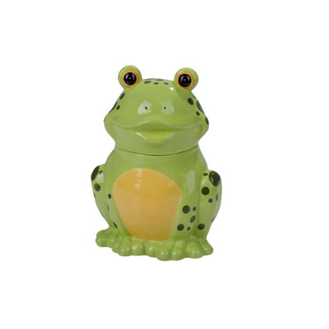 Pacific Giftware PT Frog Toad Glossy Ceramic Treat Cookie Storage Container Canister Jar