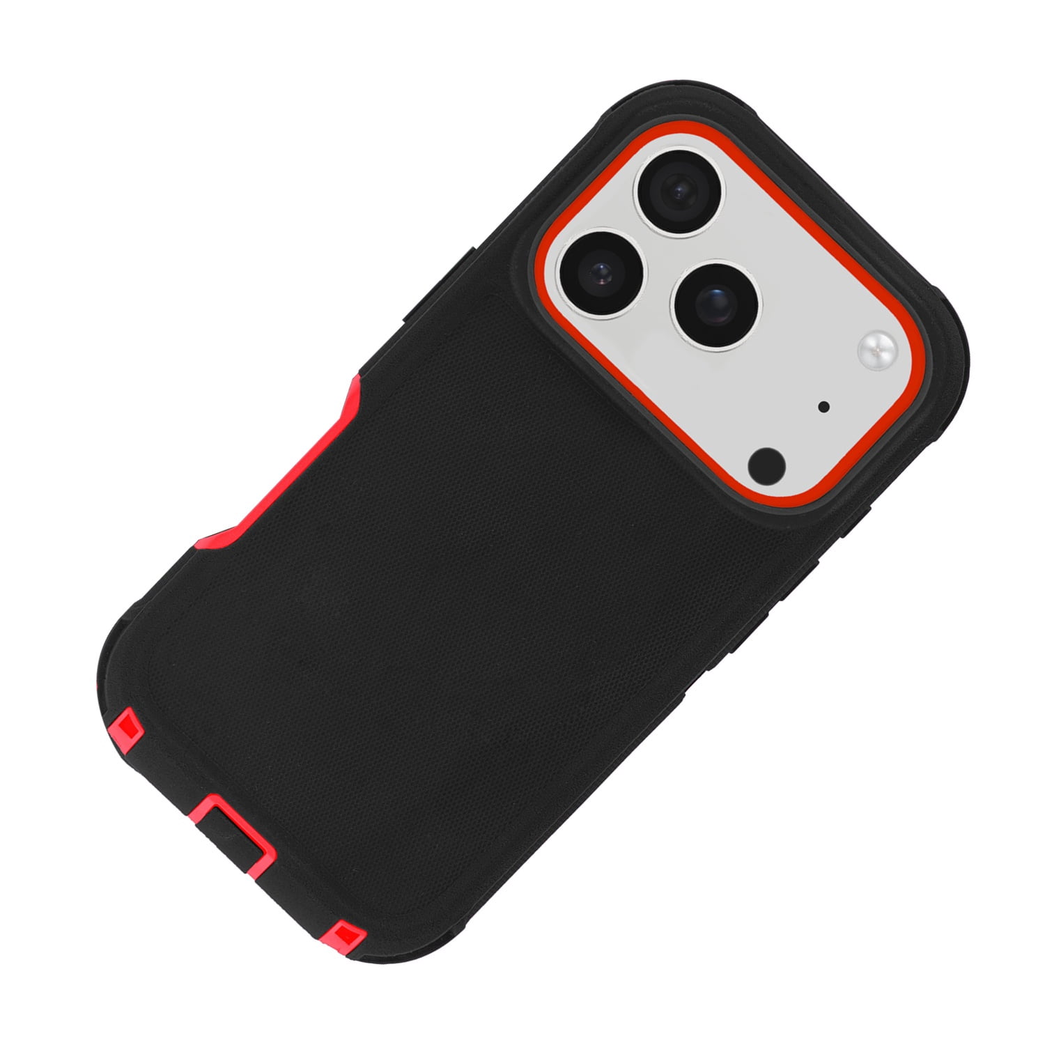 Reinforced Protective Case for iPhone 17 Pro Max - Black and Red