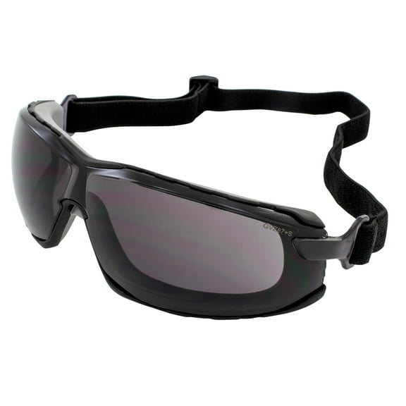 Global Vision Sunn Up Gray Motorcycle & Safety Goggles ANSI Z87.1 Scratch-Resistant Anti-Fog Smoke Lens