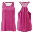 thumbnail image 3 of Pink Young Adult Tops Women Workout Tops Mesh Racerback Yoga Tank Shirts Gym Running Tops Plus Size Tops for Women, 3 of 6