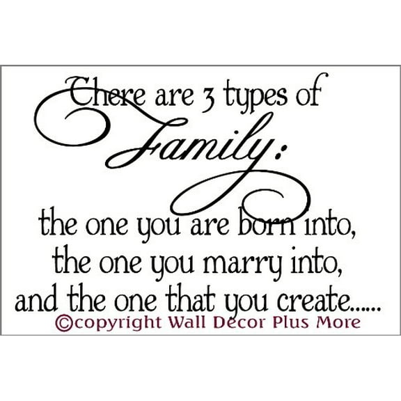 Home Decor 3 Types Of Family Wall Decals Sticker Viny Letters Saying 23x15.5 Black