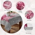 thumbnail image 5 of Grey Pink Christmas Table Cloth Waterproof Tablecloths, Xmas Tree Snowflake Winter Tablecloth Dining Table Cover for Kitchen Party Tabletop Outdoor, Rectangle Tablecloth 60x102 Inch, 5 of 9