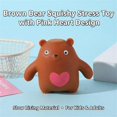 thumbnail image 4 of Brown Bear Squishy Stress Toy with Pink Heart Design and Slow Rising Material, Single Piece, for Relaxation, Squeeze Toy, 4 of 4