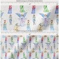thumbnail image 2 of Soimoi Cotton Poplin Fabric King & Angel Watercolor Printed Craft Fabric by The Yard 56 Inch Wide, 2 of 7