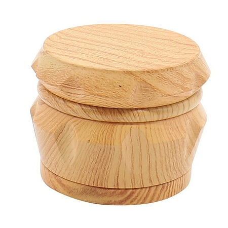

Smoke Grinder 1pc 55mm Tabla Smoke Grinder Wooden and Zinc Alloy Drum Shape Grinder 4 Layers for Home (Random Color)