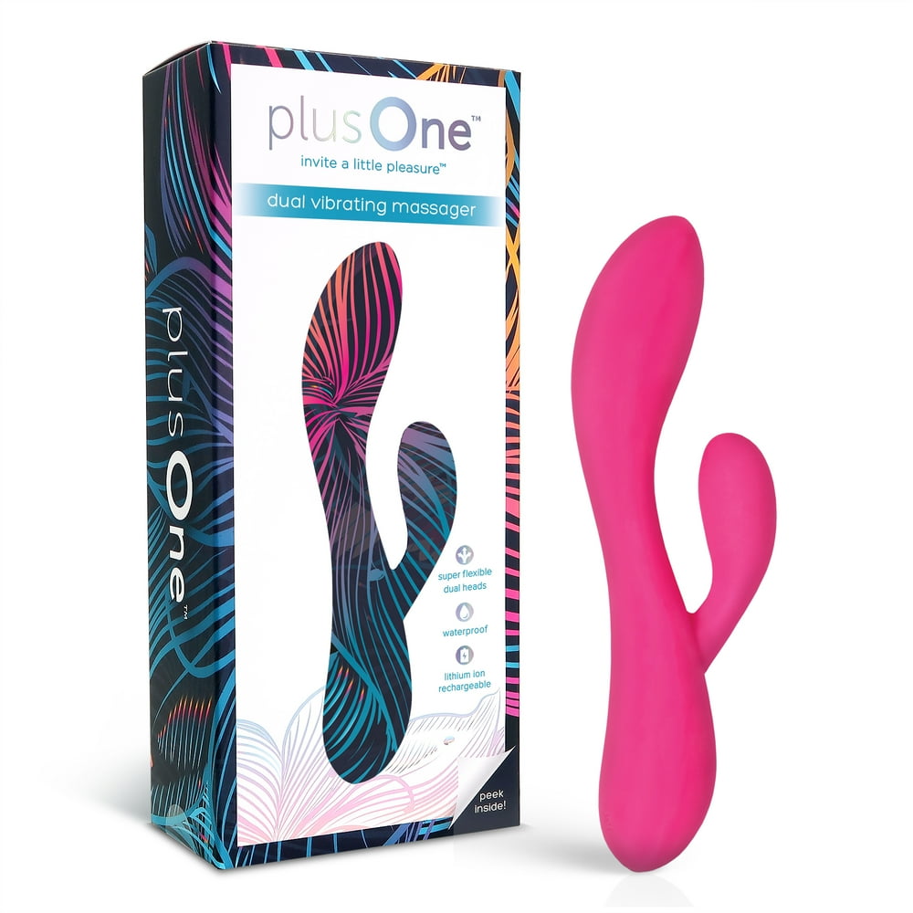 plusOne Dual Vibrating Massager, 6.4 Oz.