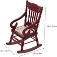 thumbnail image 2 of AISAMEFE Dollhouse Miniature Chairs ,Wooden 1:12 Scale Rocking Chair Dollhouse Furniture for Dollhouse Accessories,White, 2 of 5