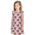 thumbnail image 1 of Balery French Bulldog Camisón de princesa para niñas, pijama de algodón con mangas abullonadas, suave y bonito.-Large, 1 of 6