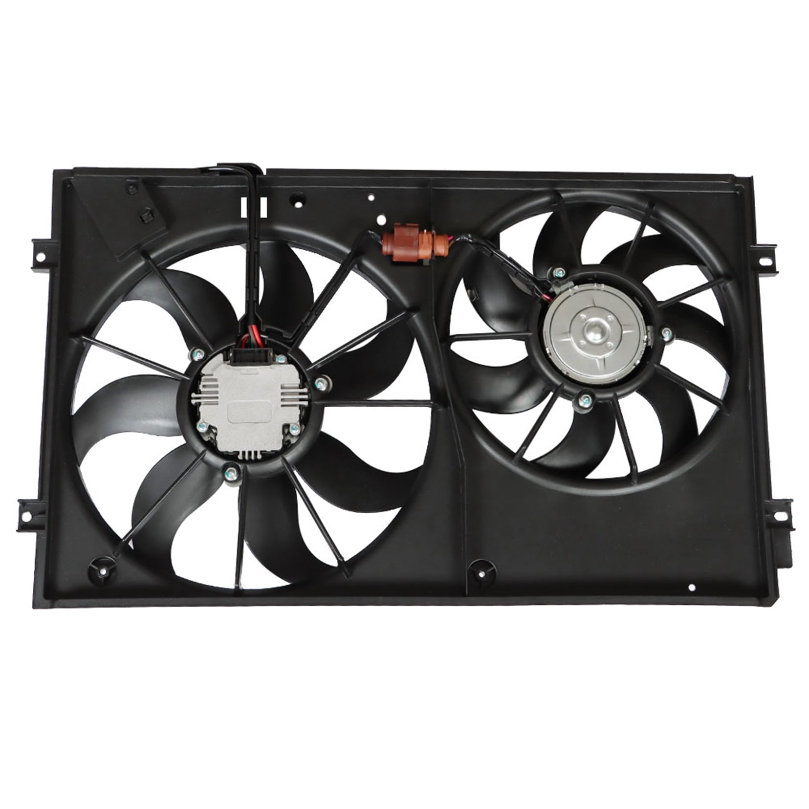 Car Radiator Cooling Fan Assembly Replacement for 2005-2013 Jetta 2010-2013 Golf 2012-2013 Passat 620-805 1K0959455ET, 1K0959455FR, VW3120100 621490