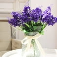 thumbnail image 5 of 24 Pcs Artificial Wisteria Flowers for Outdoor 13.8'' Faux Hyacinth Flowers for Home Porch Decoration Fake Silk Floral for Wedding Spring Garden Fence Porch Outsides Decor,Purple, 5 of 6