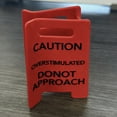 thumbnail image 3 of COOLHOOD Unique Fashion Hair Clip Caution Overstimulated Warning Sign Design for Creative Daily Wear and Comfortable Use, 3 of 3