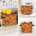 thumbnail image 7 of RATGDN Collapsible Fabric Cube Storage Bin with Double Handles for Living Room Bedroom Office Black - Orange Cute Leaf Green, 7 of 7