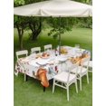 thumbnail image 3 of Outdoor Tablecloth with Umbrella Hole and Zipper, Orange Blue Pumpkin Fall Rectangle Table Cloth 60x120 Inch Waterproof Tablecloth, Thanksgiving Floral Leaves Picnic Table Cover for Patio Camping, 3 of 7