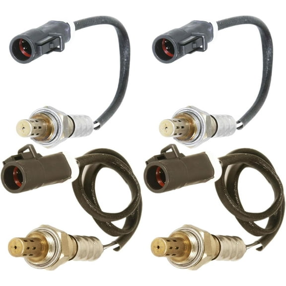 4pcs O2 Sensors Replacement for Ford Compatible with F-150 1999-2003 4.2L 4.6L 5.4L 2 Pairs Upstream and Downstream Oxygen Sensors
