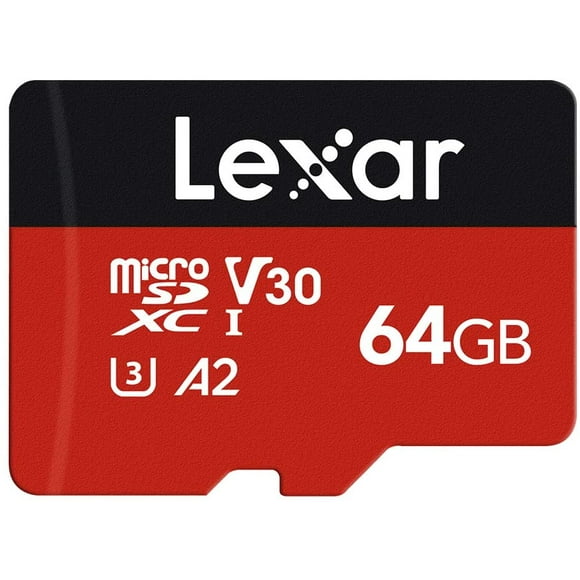 Lexar Carte Micro SD 64 Go, Carte Mémoire microSDXC UHS-I avec Adaptateur - jusqu'à 160MB/s, A2, U3, Class10, V30, Haute