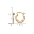 thumbnail image 2 of 14K Yellow Gold Fancy Small Hoop Earrings (2.00mm), 2 of 4