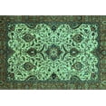 thumbnail image 1 of Ahgly Company Indoor Rectangle Abstract Turquoise Blue Modern Area Rugs, 5' x 7', 1 of 4