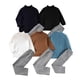 thumbnail image 2 of Gibobby Conjunto de ropa de bebé Conjunto de ropa informal de dos piezas para niños pequeños, camisetas de manga larga de Color sólido, pantalones a cuadros(Negro, 3-4 Años), 2 of 4