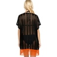 thumbnail image 2 of HAPPY BAY Women's Summer Beach Open Front Maternity Beachwear Duster Kimono Cardigan XL-XXL Black, Solid, 2 of 5