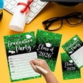thumbnail image 6 of Green Glitter Graduation Invitation Card for Graduate, Green Glitter Graduation Party Invites, 30 Cards & 30 Envelopes, 4x6 Inches, Double-Sided, 6 of 7