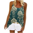 thumbnail image 2 of Giftesty Tank Tops for Women Summer Strap Printed Round Neck Strap Top Women's Round Neck Strap Top, 2 of 5