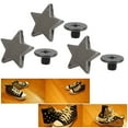 thumbnail image 2 of Rivet Button, Practical Fashionable Anti-Rust Star Shape Rivet, Bags For Clothes Shoes Pet Collars Silver,Black Metal Color,Bright Black, 2 of 8