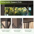 thumbnail image 3 of Domi 12x14FT Lean to Gazebo, Hardtop Wall Mounted Gazebo with Sloping Galvanized Steel Roof, Wall Pergola with Aluminum Frame, Curtains and Netting, for Patio, Deck, Garden, Backyard, 3 of 10